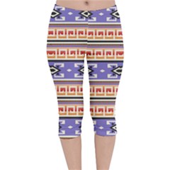 Native American Pattern Velvet Capri Leggings  by ExtraAwesomeSauce