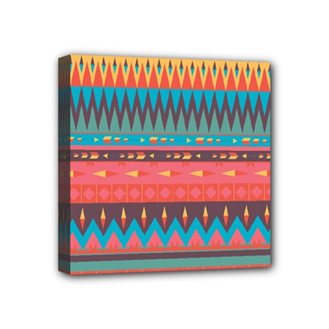 Native American Pattern Mini Canvas 4  X 4  (stretched) by ExtraAwesomeSauce