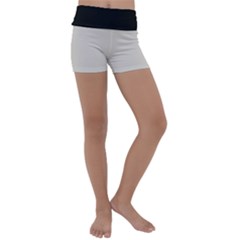 Abalone Grey Kids  Lightweight Velour Yoga Shorts by FashionBoulevard