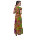 Easter Egg Colorful Texture Flutter Sleeve Maxi Dress View2