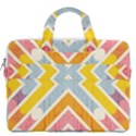 Line Pattern Cross Print Repeat MacBook Pro Double Pocket Laptop Bag View2