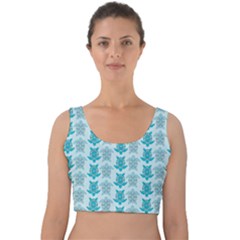 Sea Turtle Sea Animal Velvet Crop Top by Dutashop