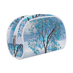 Crystal Blue Tree Make Up Case (small) by icarusismartdesigns