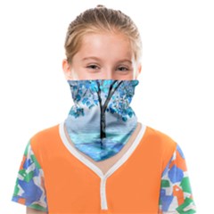 Crystal Blue Tree Face Covering Bandana (kids) by icarusismartdesigns