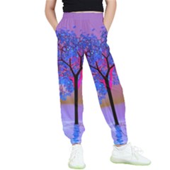 Tree Sunset Kids  Elastic Waist Pants by icarusismartdesigns