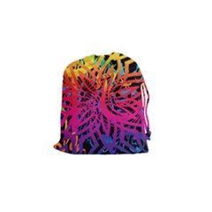 Abstract Jungle Drawstring Pouch (small) by icarusismartdesigns