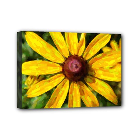 Sunflower Painting Mini Canvas 7  X 5  (stretched) by ExtraAwesomeSauce