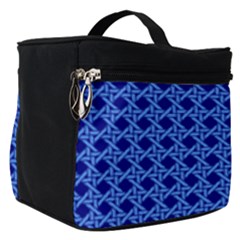 Basket Weave Basket Pattern Blue Make Up Travel Bag (small) by Dutashop