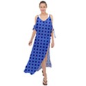 Basket Weave Basket Pattern Blue Maxi Chiffon Cover Up Dress View1