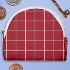 Red Buffalo Plaid Horseshoe Style Canvas Pouch by goljakoff