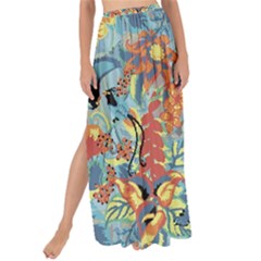 Flowers And Butterfly Maxi Chiffon Tie-up Sarong by goljakoff