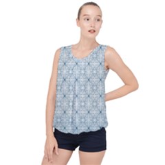 Tulip  Flower  Bubble Hem Chiffon Tank Top by SychEva