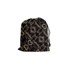 Modern Intricate Print Pattern Drawstring Pouch (small) by dflcprintsclothing