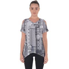 Aerial View Montevideo Uruguay Cut Out Side Drop Tee by dflcprintsclothing
