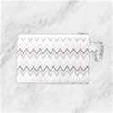 Chevrons Gris/Blanc Canvas Cosmetic Bag (Small) View2