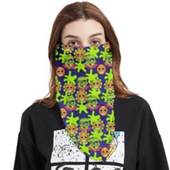 Smiley Background Smiley Grunge Face Covering Bandana (triangle) by Dutashop