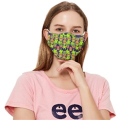 Smiley Background Smiley Grunge Fitted Cloth Face Mask (adult) by Dutashop