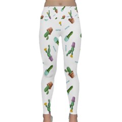Cacti In Pots Lightweight Velour Classic Yoga Leggings by SychEva