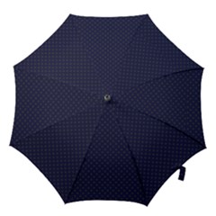 Motif Abstrait Bleu Fonce Hook Handle Umbrellas (medium) by kcreatif