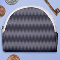 Chevron Colors Blanc/noir Horseshoe Style Canvas Pouch by kcreatif