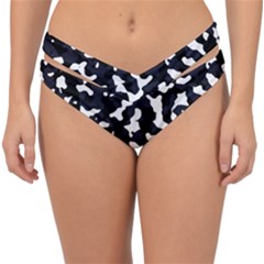 Camouflage Bleu Double Strap Halter Bikini Bottom by kcreatif