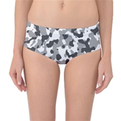 Camouflage Gris/blanc Mid-waist Bikini Bottoms by kcreatif