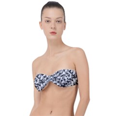 Camouflage Gris/blanc Classic Bandeau Bikini Top  by kcreatif