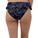 Camouflage Violet Frill Bikini Bottom View2