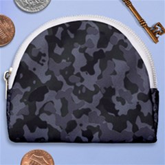 Camouflage Violet Horseshoe Style Canvas Pouch by kcreatif