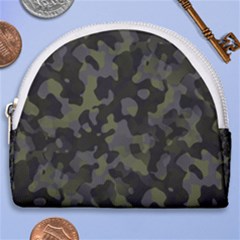 Camouflage Vert Horseshoe Style Canvas Pouch by kcreatif