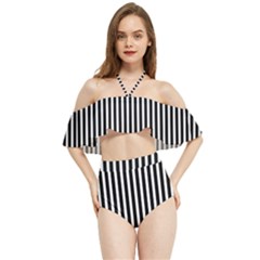 Bande Noir/blanc  Halter Flowy Bikini Set  by kcreatif