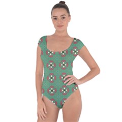 Mushrooms In The Meadow  Short Sleeve Leotard  by SychEva