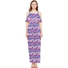 Pink Purple Shade Draped Sleeveless Chiffon Jumpsuit by designsbymallika