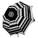 Bandes Abstrait Blanc/Noir Hook Handle Umbrellas (Medium) View2