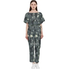Abstract Texture Surface Print Batwing Lightweight Jumpsuit by dflcprintsclothing
