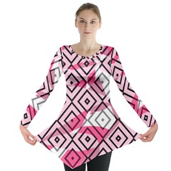 Patternabstraitrosenoir65 Long Sleeve Tunic  by kcreatif