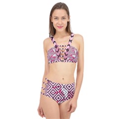 Patternabstraitrosenoir65 Cage Up Bikini Set by kcreatif