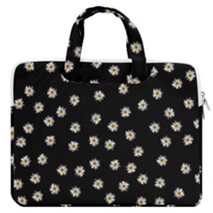 Pattern Marguerites Macbook Pro Double Pocket Laptop Bag by kcreatif