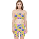 Folk floral pattern. Abstract flowers print. seamless pattern Stretch Shorts and Tube Top Set View1