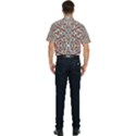 Multicolored Intricate Geometric Pattern Men s Short Sleeve Pocket Shirt  View2