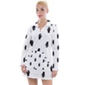 Vampire Hand Motif Graphic Print Pattern Women s Long Sleeve Casual Dress View1