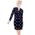 Vampire Hand Motif Graphic Print Pattern 2 Button Long Sleeve Dress View1
