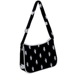 Vampire Hand Motif Graphic Print Pattern 2 Zip Up Shoulder Bag by dflcprintsclothing