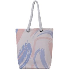 Marble Stains  Full Print Rope Handle Tote (small) by Sobalvarro