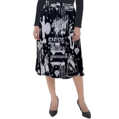 Skater-underground2 Classic Velour Midi Skirt  by PollyParadise
