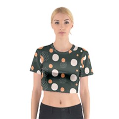 Black Peach White  Cotton Crop Top by Sobalvarro