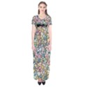 Multicolored Watercolor Stones Short Sleeve Maxi Dress View1