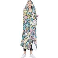 Multicolored Watercolor Stones Wearable Blanket by SychEva