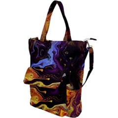 Nebula Starry Night Skies Abstract Art Shoulder Tote Bag by CrypticFragmentsDesign
