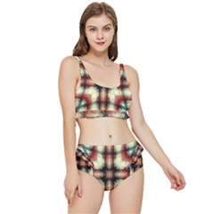 Royal Plaid  Frilly Bikini Set by LW41021